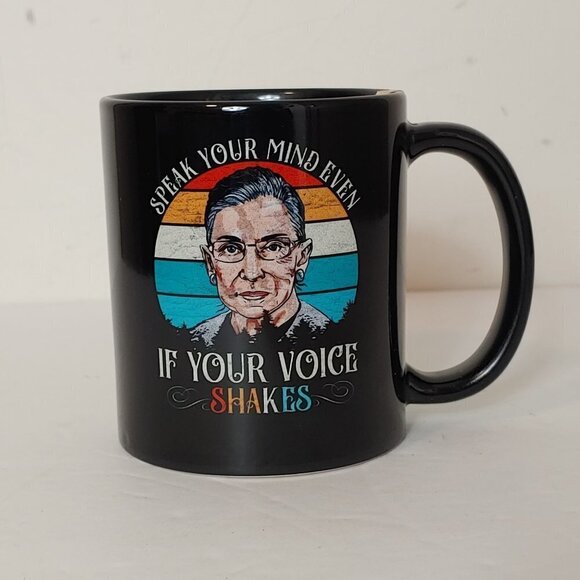 NEW Ruth Bader Ginsburg Coffee Mug Speak Voice Shaking Supreme Court Justice NWT - Picture 3 of 4